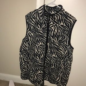 Zebra print vest